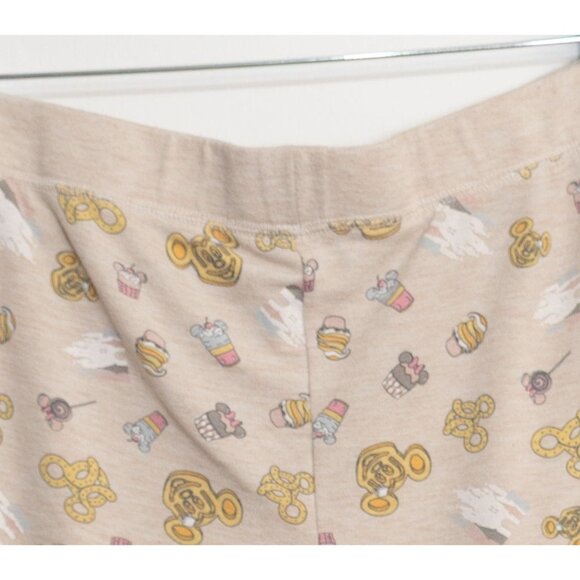 Disney Parks Authentic Size XL Beige Leggings With Cute Cartoon & Sweet Treats - Picture 6 of 8